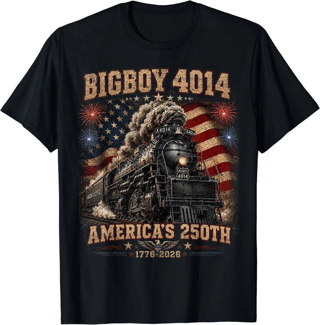 250th Anniversary USA Big Boy 4014 Train Vintage US - Adult & Kids T-Shirts, Sweatshirts & Hoodies apparel design preview 1