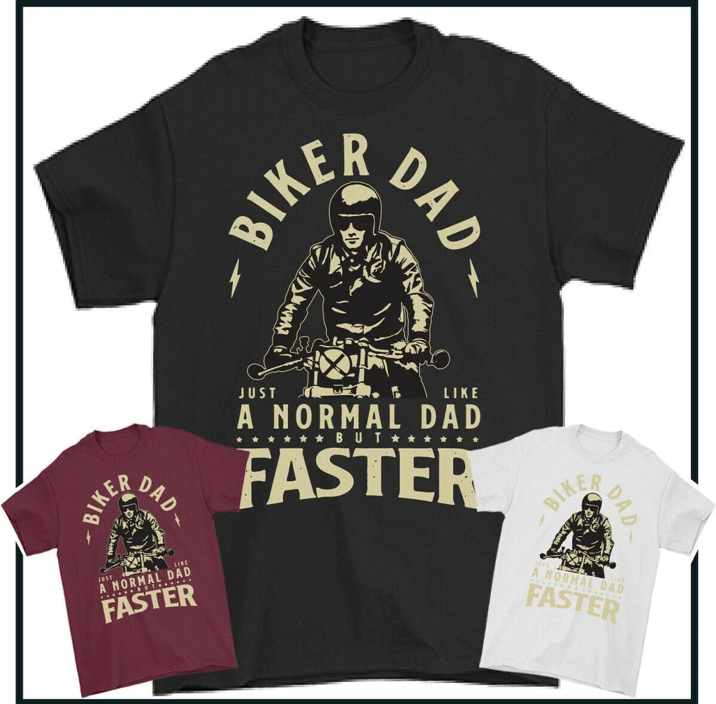 BIKER DAD Mens Funny Father's Day TOP Motorbike - Adult & Kids T-Shirts, Sweatshirts & Hoodies apparel design preview 1