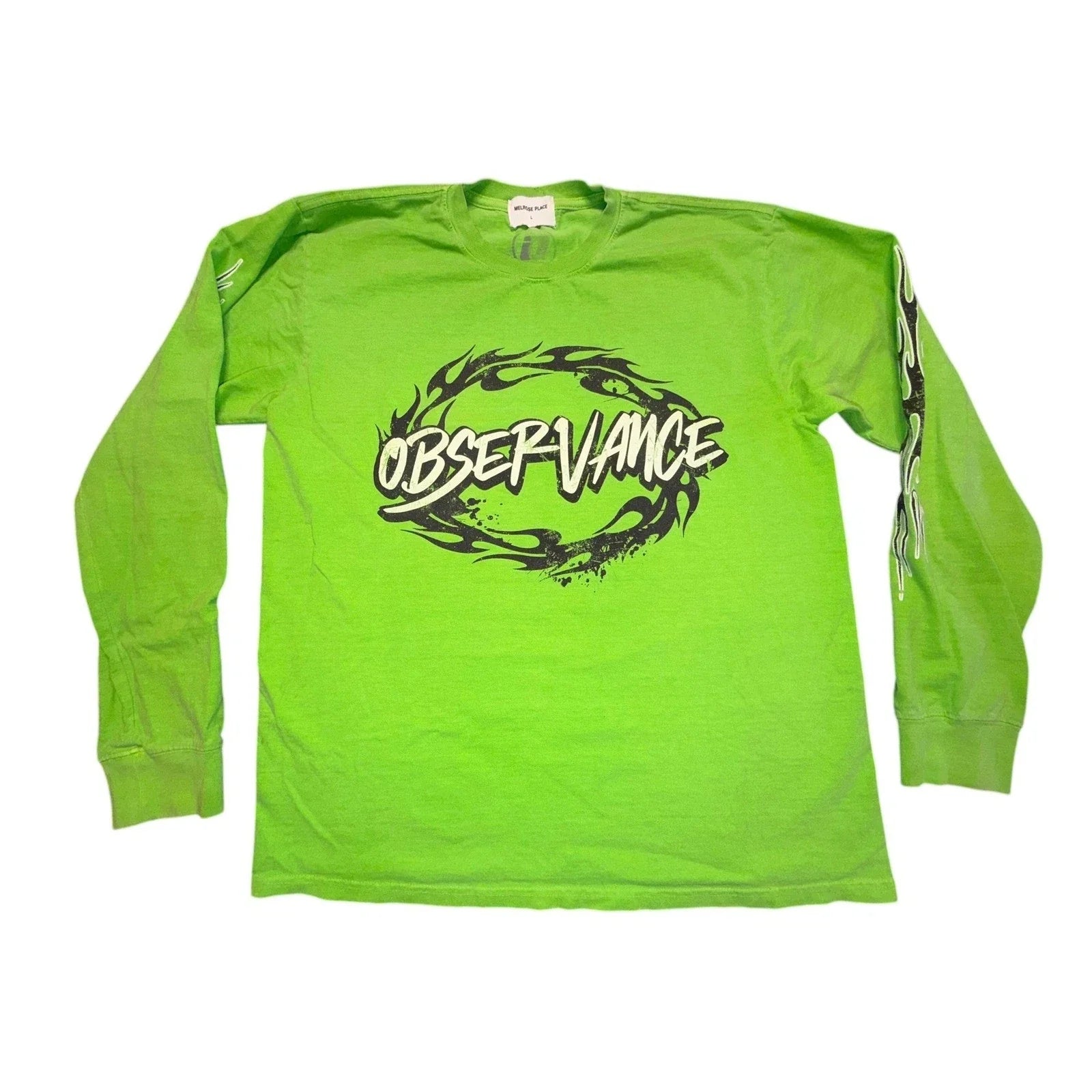 Melrose Place Mens Observance Graphic Neon Green - Adult & Kids T-Shirts, Sweatshirts & Hoodies apparel design preview 1
