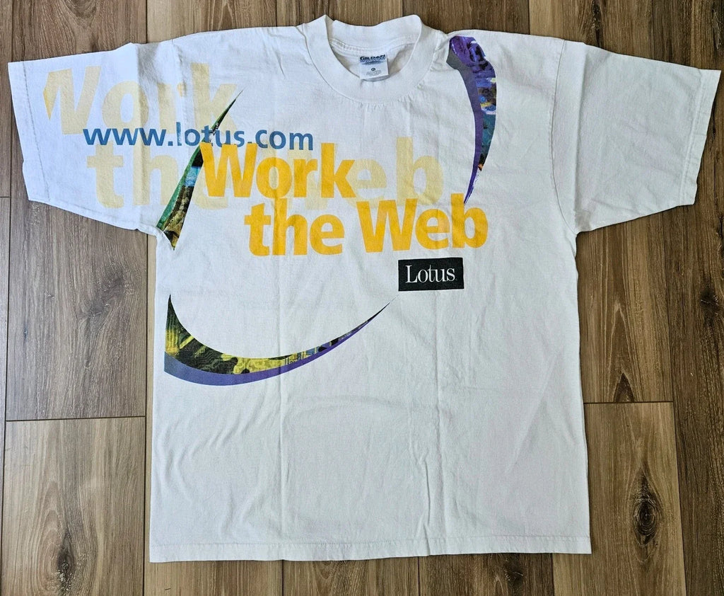Lotus 'Work the Web' Vintage 1990s/Y2k Men's XL - Adult & Kids T-Shirts, Sweatshirts & Hoodies apparel design preview 1