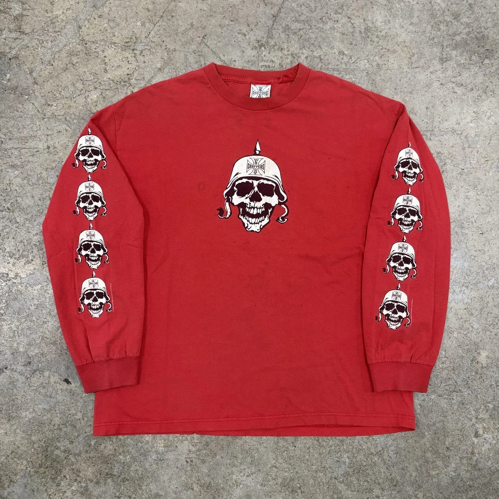 Vintage West Coast Choppers Mens XL Red Skull Helmet - Adult & Kids T-Shirts, Sweatshirts & Hoodies apparel design preview 1