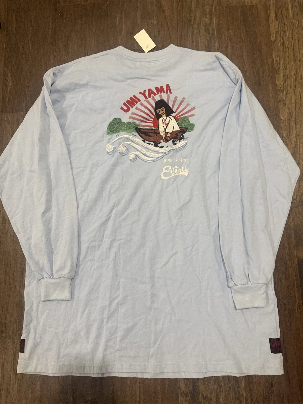 Evisu Heritage Mens 3XL Light Blue Umi Yama Graphic - Adult & Kids T-Shirts, Sweatshirts & Hoodies apparel design preview 1