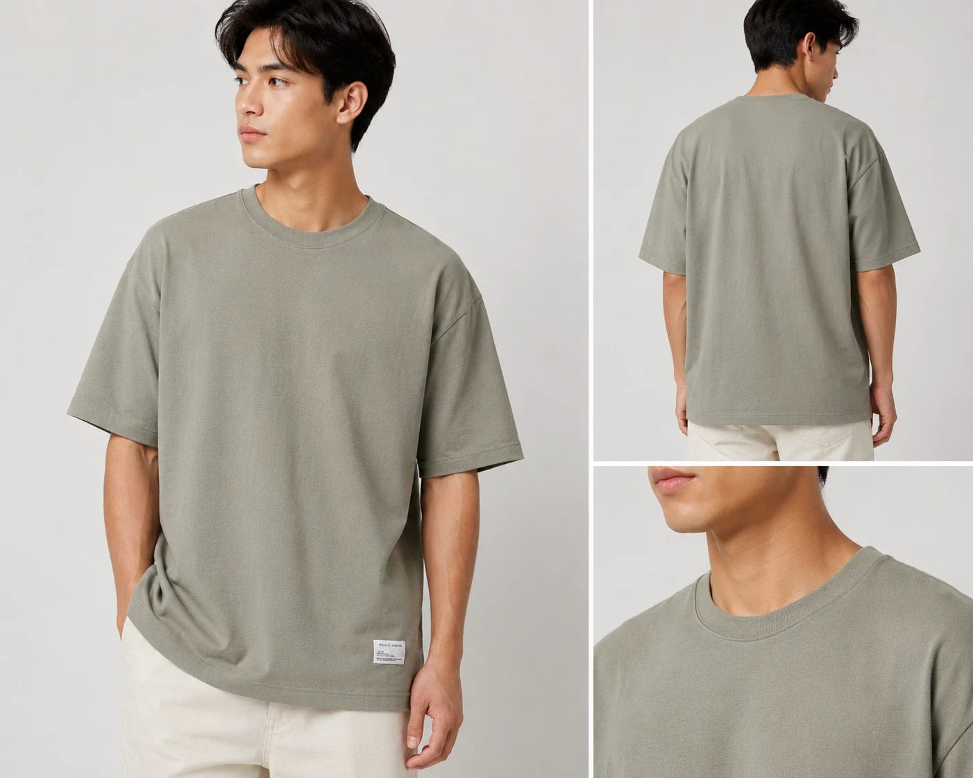 Public Supply Oversize Fit Men's Large Silver Sage - Adult & Kids T-Shirts, Sweatshirts & Hoodies apparel design preview 1