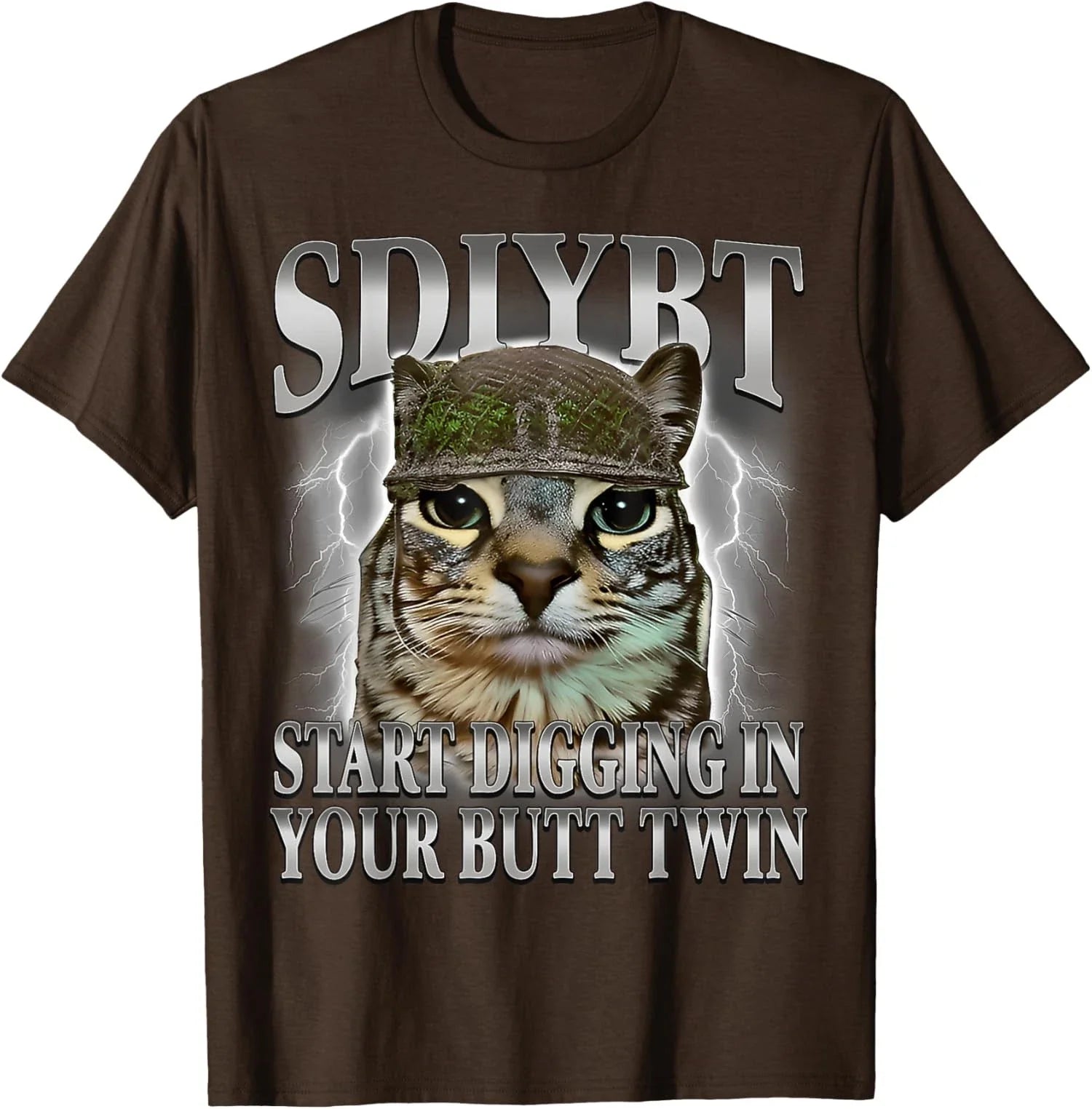 SDIYBT Start Digging in Your Butt Twin Cat Meme Fun - Adult & Kids T-Shirts, Sweatshirts & Hoodies apparel design preview 1