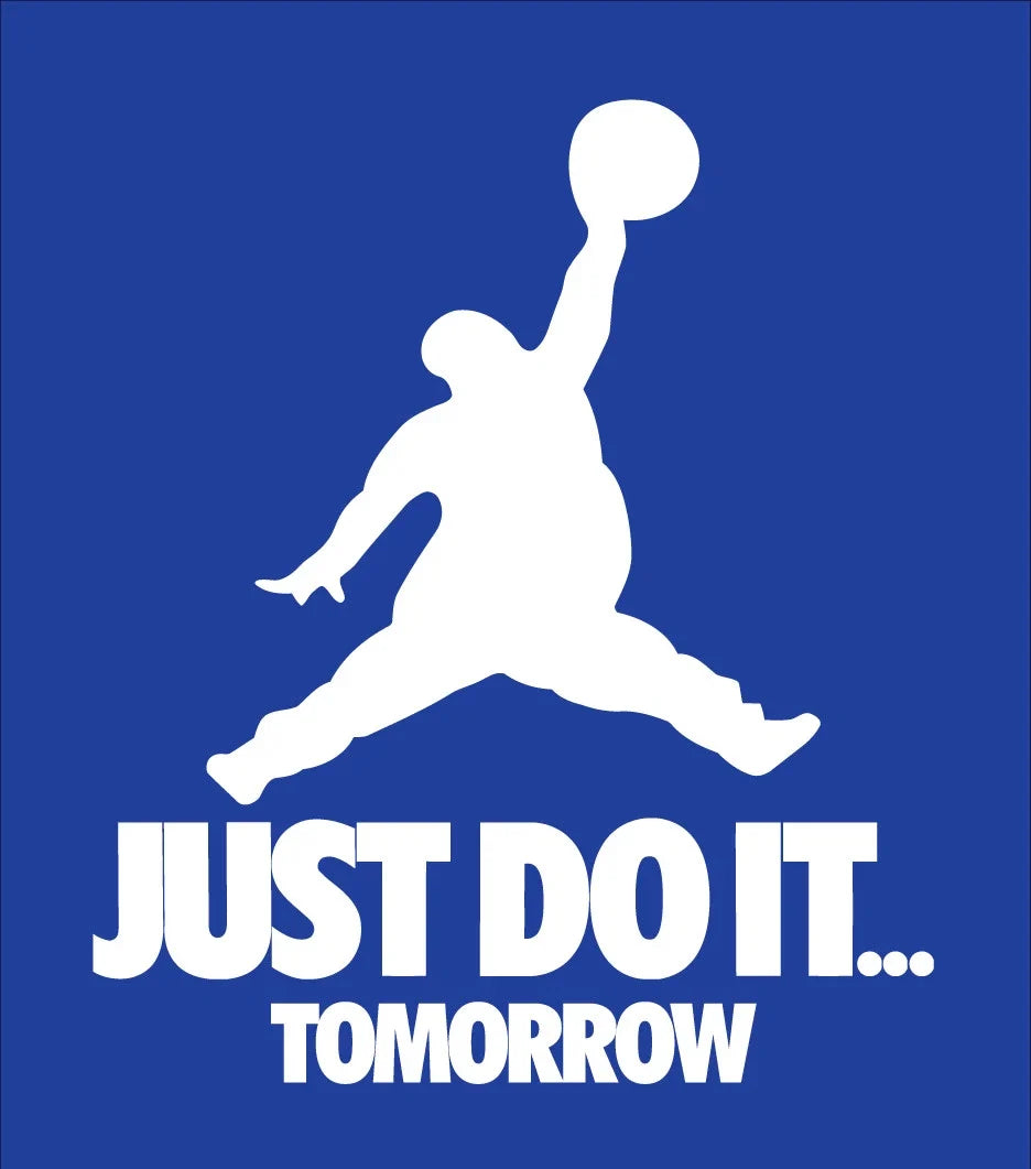 Just Do It Tomorrow parody Royal Blue basketball - Adult & Kids T-Shirts, Sweatshirts & Hoodies apparel design preview 1