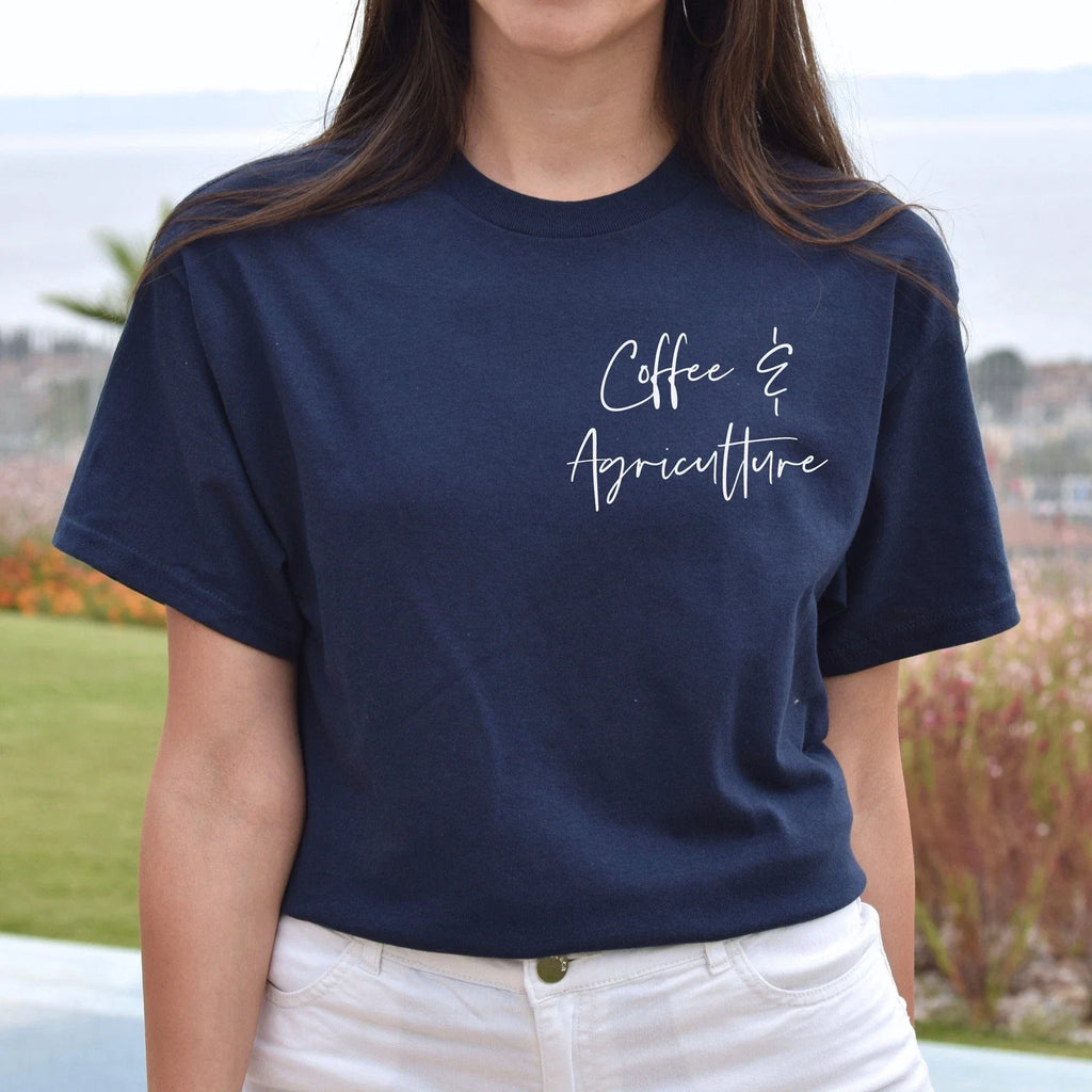 Coffee and agriculture pocket AG teacher Black Navy - Adult & Kids T-Shirts, Sweatshirts & Hoodies apparel design preview 1