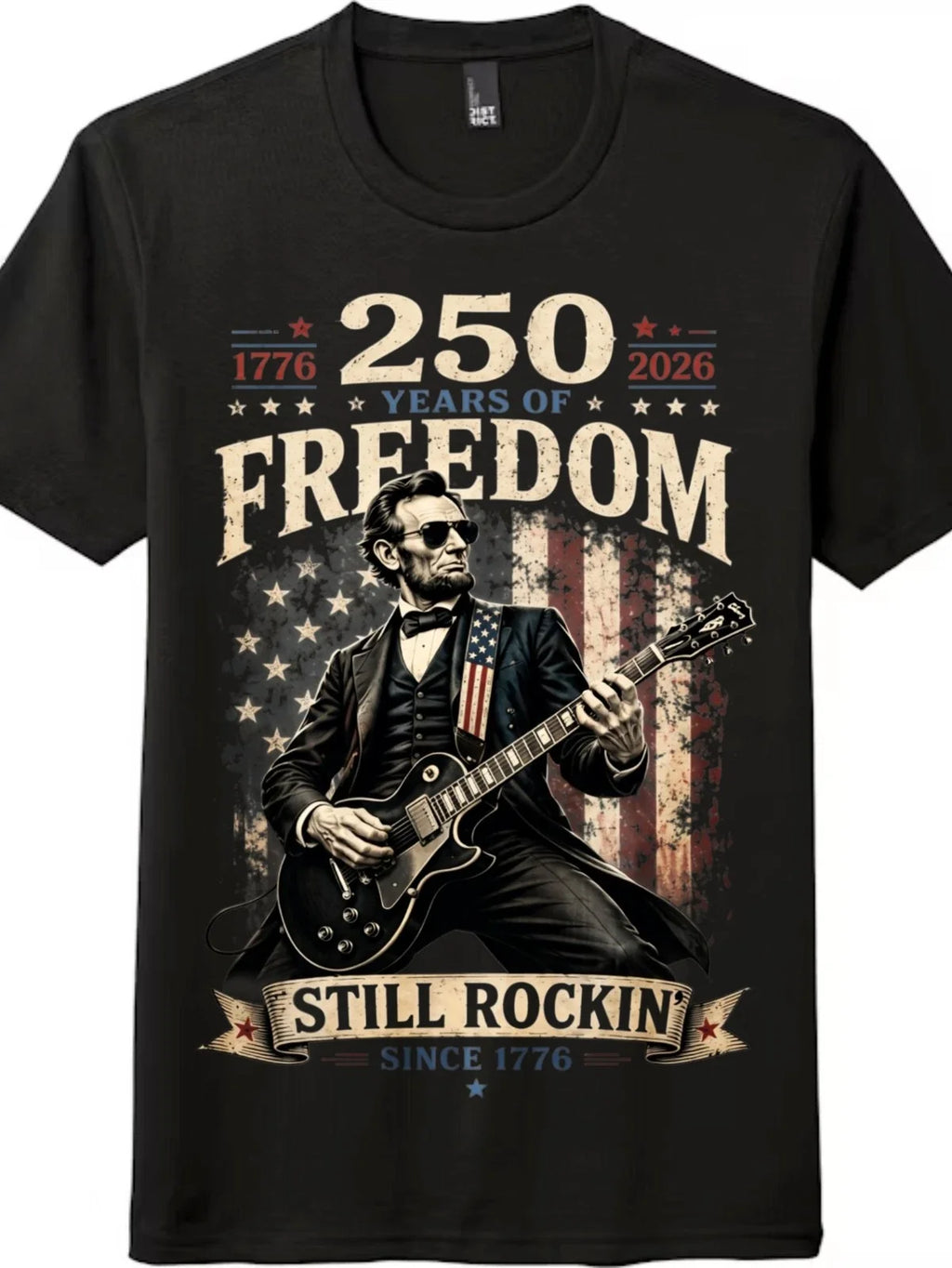 Patriotic Rock Guitar 250th Anniversary 4th of July - Adult & Kids T-Shirts, Sweatshirts & Hoodies apparel design preview 1