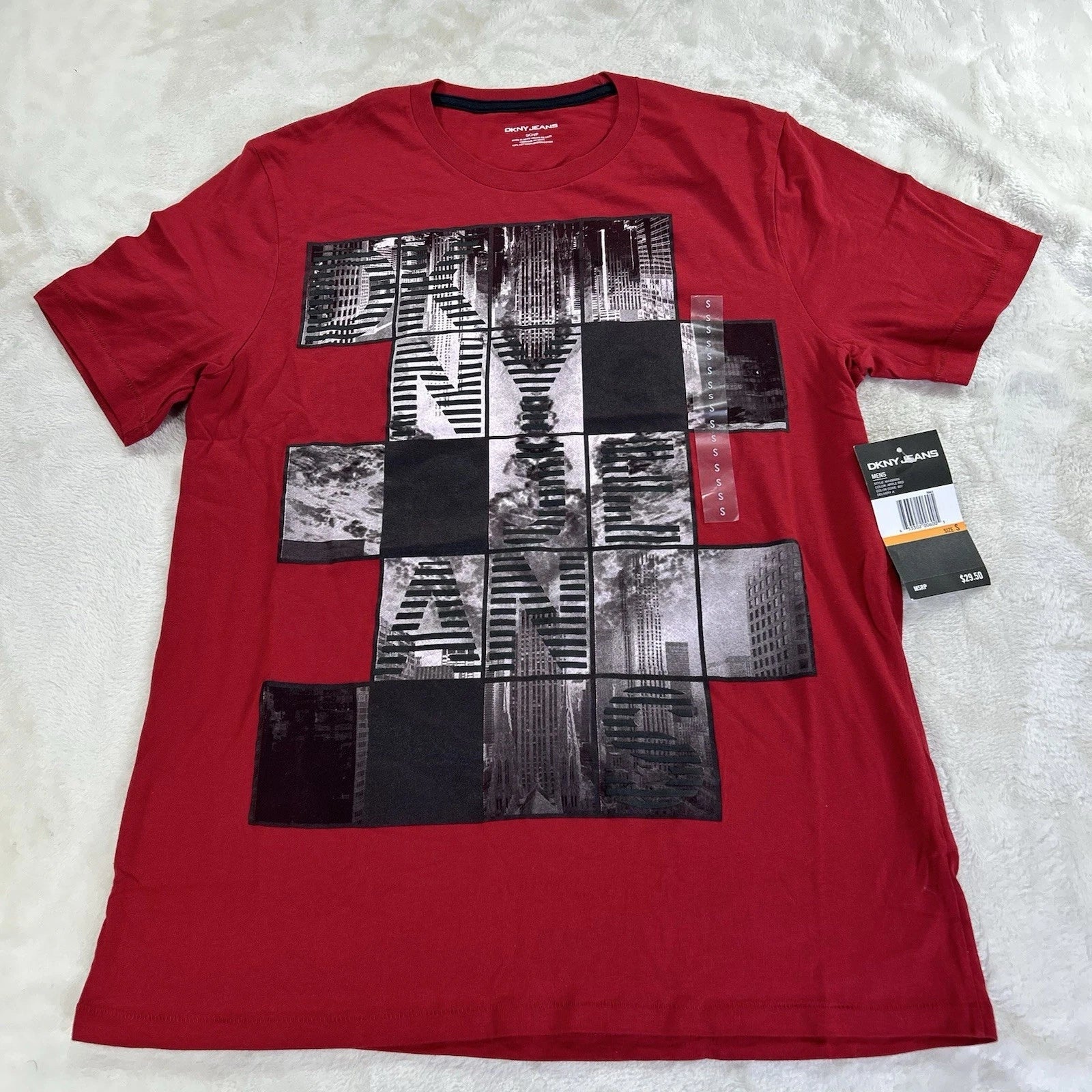 DKNY Mens Size Small Skyline Logo Graphic Streetwear - Adult & Kids T-Shirts, Sweatshirts & Hoodies apparel design preview 1