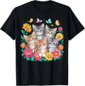 Cat Colorful Kittens Floral - Adult & Kids T-Shirts, Sweatshirts & Hoodies apparel design preview 1