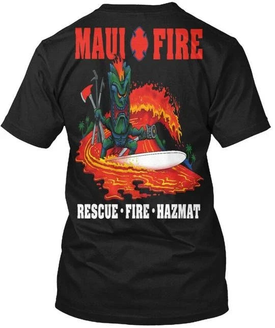 Volunteer Maui Frefighter Fire Fd Rescuefirehazmat - Adult & Kids T-Shirts, Sweatshirts & Hoodies apparel design preview 1