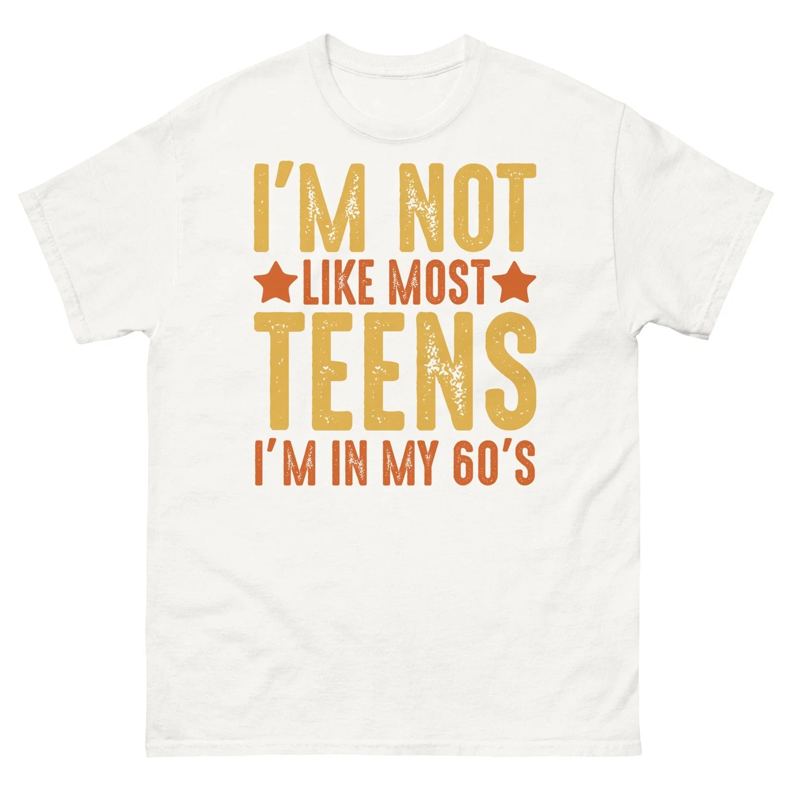 I'm Not Like Most Teens in My 60's Sarcastic Novelty - Adult & Kids T-Shirts, Sweatshirts & Hoodies apparel design preview 1