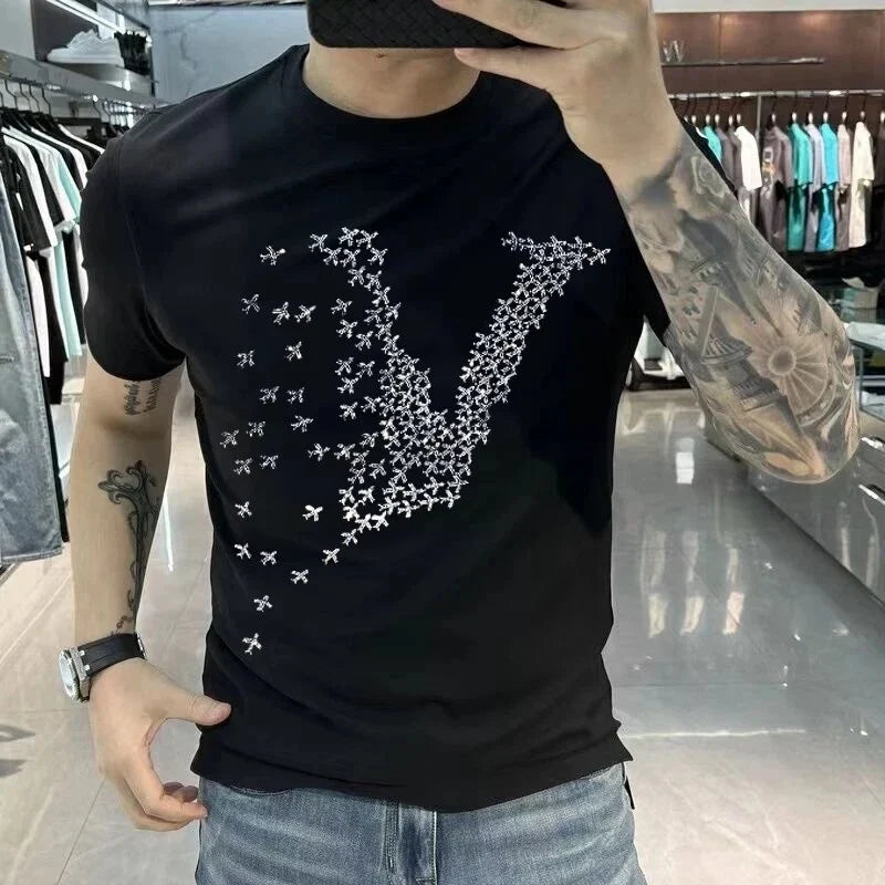 New Men Luxury Diamond Fashion Rhinestones High - Adult & Kids T-Shirts, Sweatshirts & Hoodies apparel design preview 1