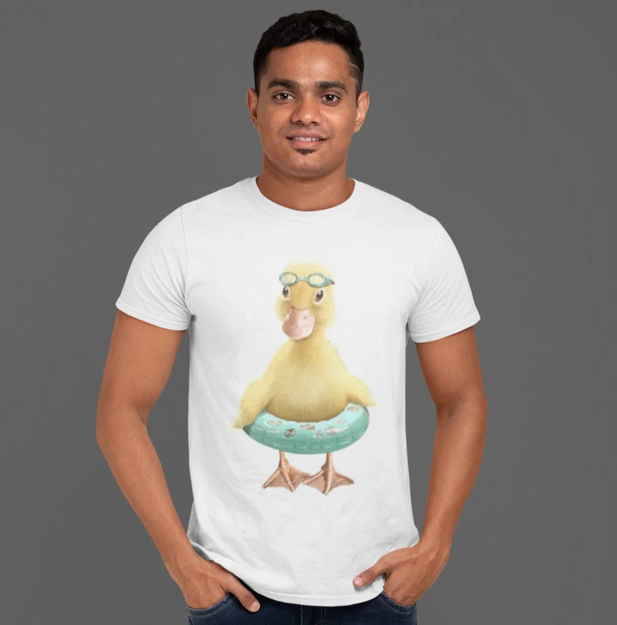 Men's Short Sleeve White, DUCK BOUEE - Adult & Kids T-Shirts, Sweatshirts & Hoodies apparel design preview 1