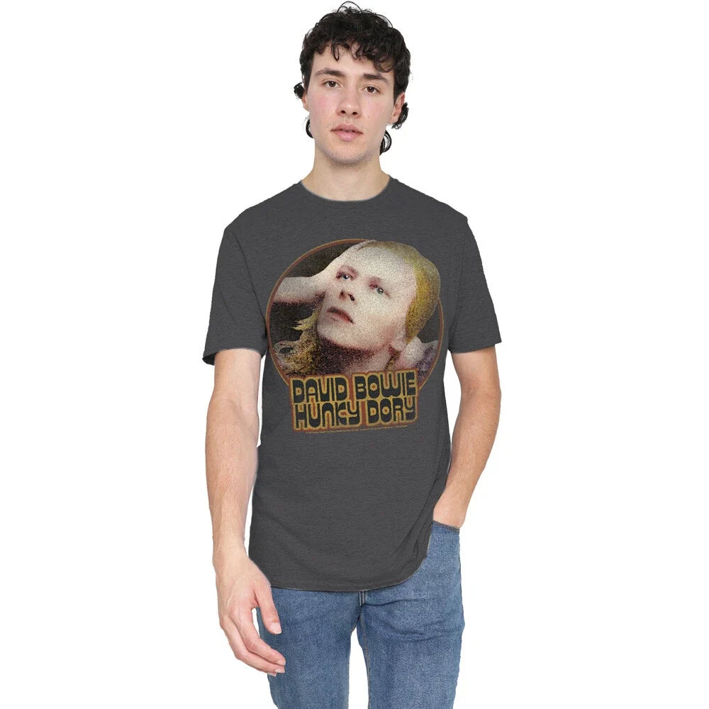 David Bowie Hunky Dory Circle S-2XL-Charcoal - Adult & Kids T-Shirts, Sweatshirts & Hoodies apparel design preview 1