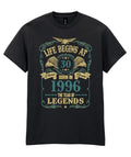Life Begins at 30 Mens Funny Born In 1996 30th - Adult & Kids T-Shirts, Sweatshirts & Hoodies apparel design preview 1