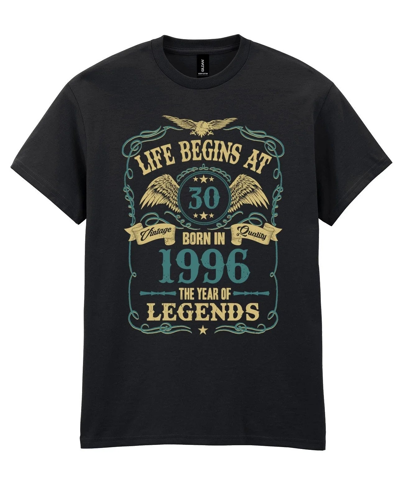 Life Begins at 30 Mens Funny Born In 1996 30th - Adult & Kids T-Shirts, Sweatshirts & Hoodies apparel design preview 1
