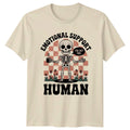 Funny Emotional Support Human Skeleton Aesthetic - Adult & Kids T-Shirts, Sweatshirts & Hoodies apparel design preview 1