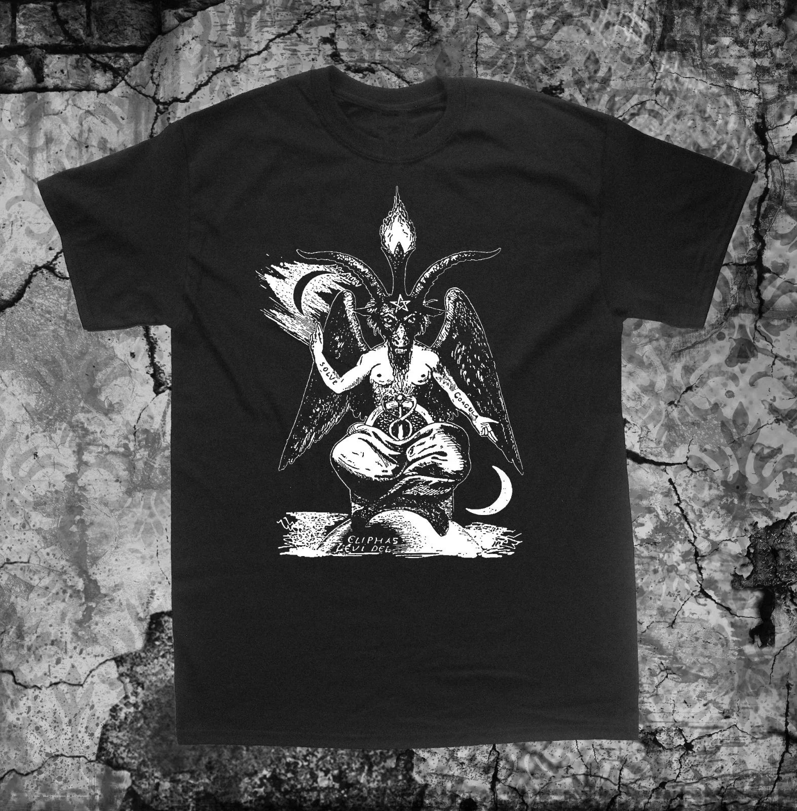 Baphomet Pentagram Occult Leviathan Cross Skull Goat - Adult & Kids T-Shirts, Sweatshirts & Hoodies apparel design preview 1