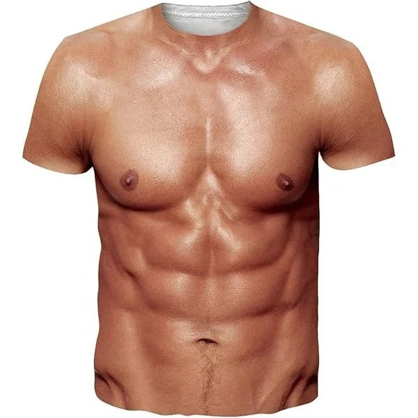 Men's Funny 3D Muscle Printed Short Sleeve V515 - Adult & Kids T-Shirts, Sweatshirts & Hoodies apparel design preview 1