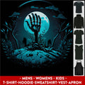A Skeleton Hand Rising From Graveyard Mens Womens - Adult & Kids T-Shirts, Sweatshirts & Hoodies apparel design preview 1