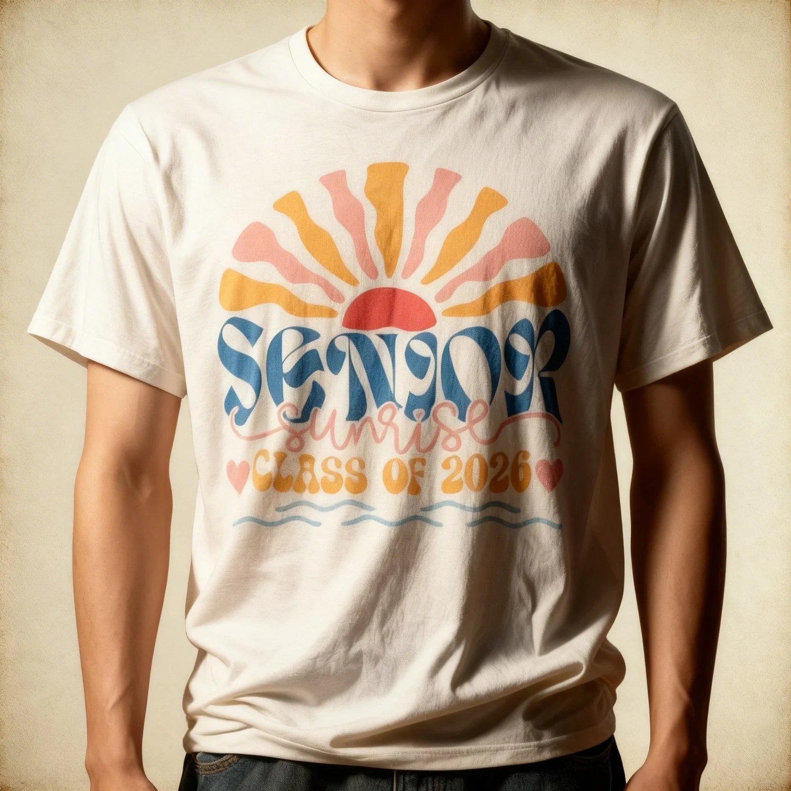 Senior Sunrise 2026 Boho Colorful High School Jenior - Adult & Kids T-Shirts, Sweatshirts & Hoodies apparel design preview 1