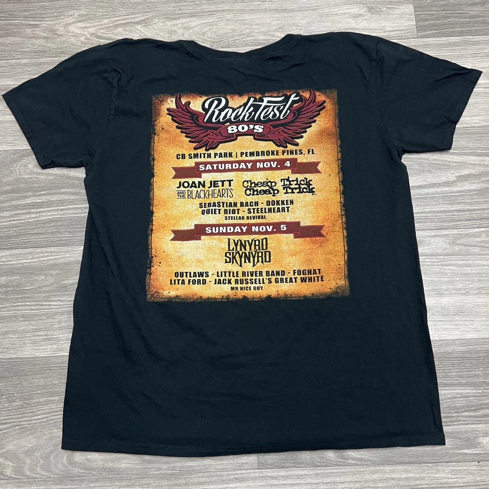 Vintage 80s Rock Fest Band Men 2XL XL Cheap Trick - Adult & Kids T-Shirts, Sweatshirts & Hoodies apparel design preview 1