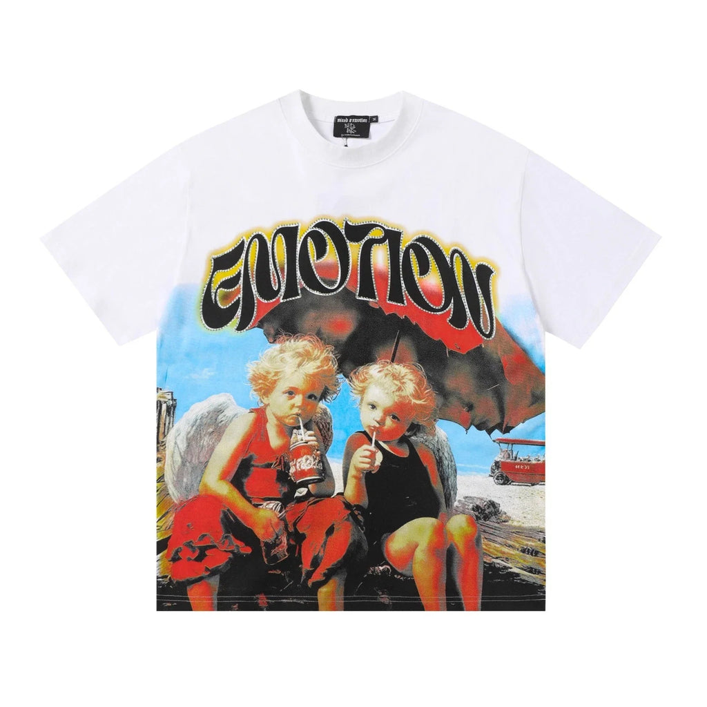Mixed Emotio Graphic white Short Sleeve S-M-L-XL - Adult & Kids T-Shirts, Sweatshirts & Hoodies apparel design preview 1