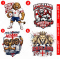 ENGLAND World Cup Football DTF Iron On Heat Transfer - Adult & Kids T-Shirts, Sweatshirts & Hoodies apparel design preview 1