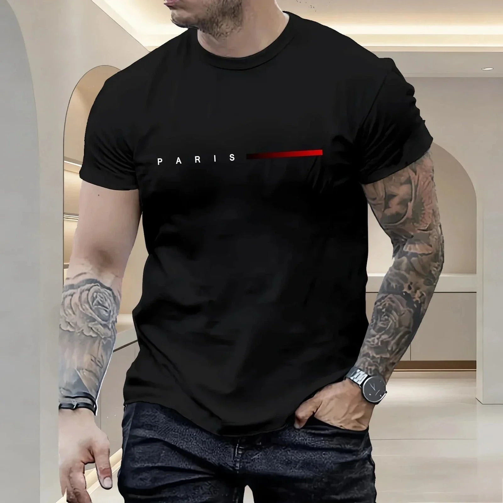 Men's Paris Print Stylish Street Fashion Normal Fit - Adult & Kids T-Shirts, Sweatshirts & Hoodies apparel design preview 1