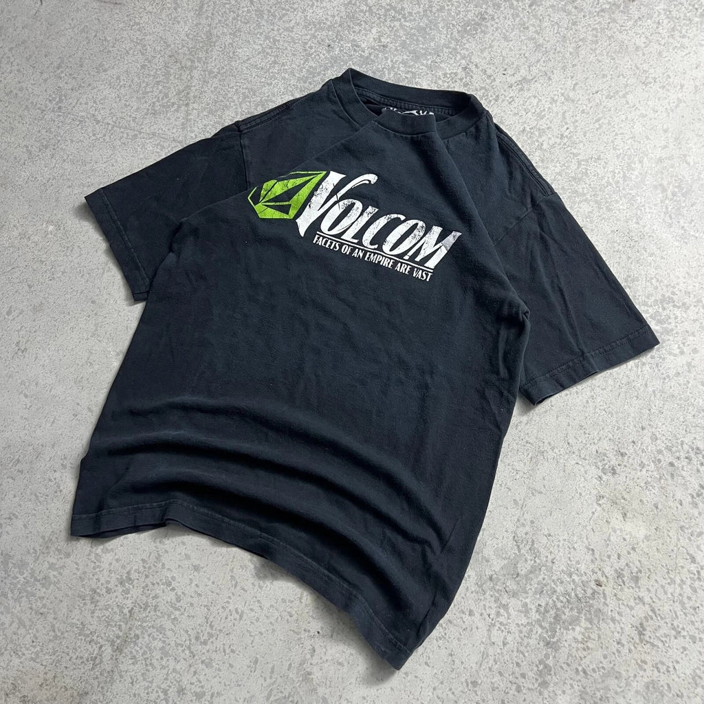 Y2K Volcom Basic Graphic Sz. S Black Green Streetwear - Adult & Kids T-Shirts, Sweatshirts & Hoodies apparel design preview 1
