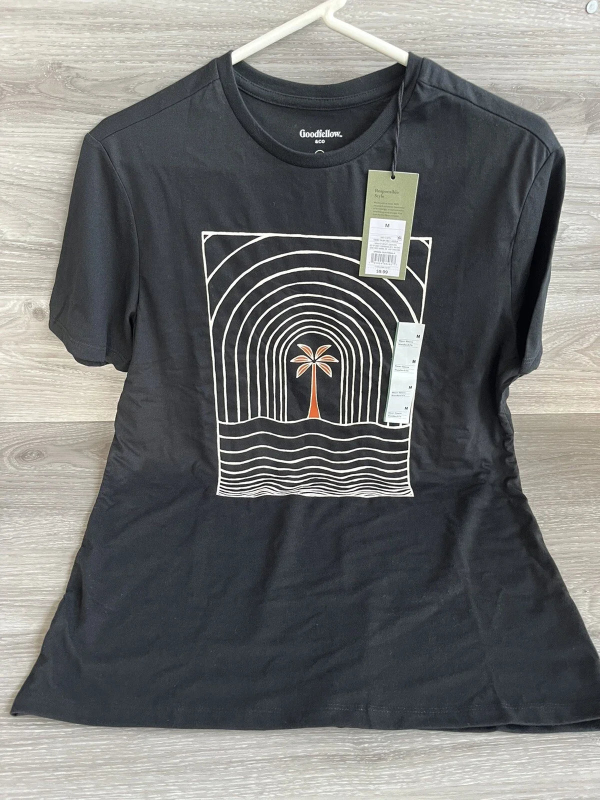 Goodfellow Black M Palm Tree Design New - Adult & Kids T-Shirts, Sweatshirts & Hoodies apparel design preview 1