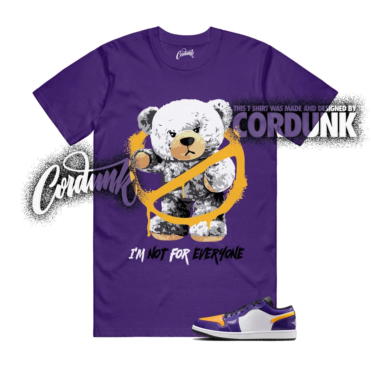 1 Low SE Lakers Court Purple White Black University - Adult & Kids T-Shirts, Sweatshirts & Hoodies apparel design preview 1