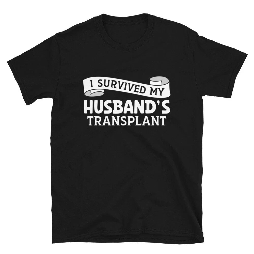 I Survived My Husband Transplant Recipient Ribbon - Adult & Kids T-Shirts, Sweatshirts & Hoodies apparel design preview 1