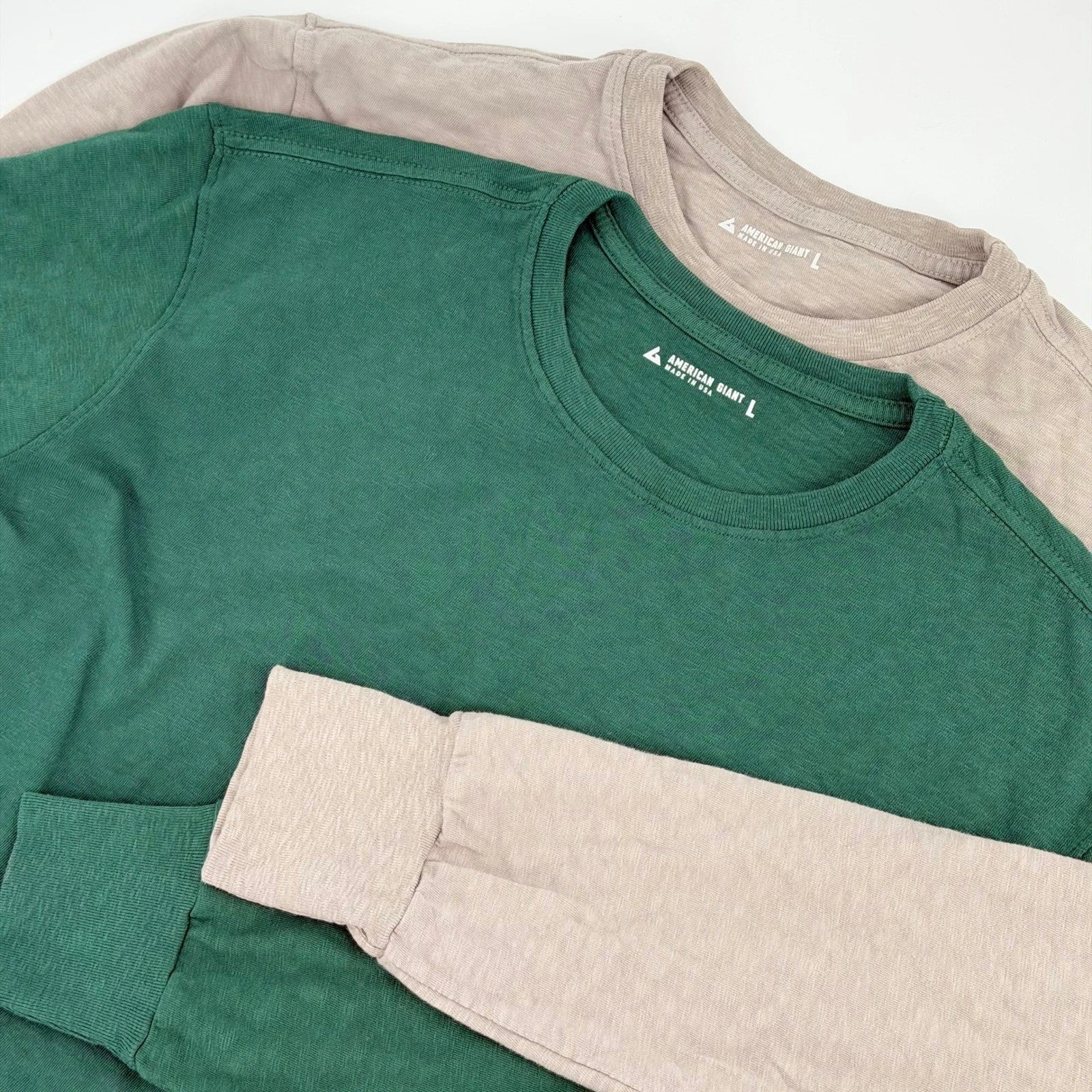 NEW American Giant Premium Slub Crew Lot of 2 Men L - Adult & Kids T-Shirts, Sweatshirts & Hoodies apparel design preview 1