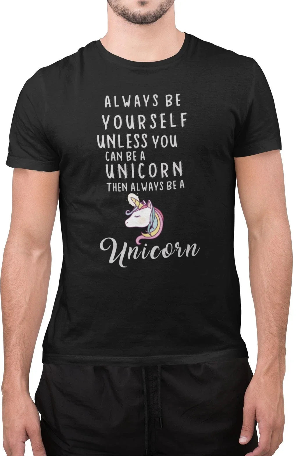 Funny I Wish was A Unicorn Tumblr Novelty - Adult & Kids T-Shirts, Sweatshirts & Hoodies apparel design preview 1