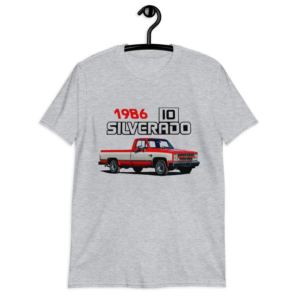 1986 Chevy C10 Silverado Square Body Pickup Truck - Adult & Kids T-Shirts, Sweatshirts & Hoodies apparel design preview 1
