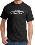 1964 Plymouth Sport Fury Hardtop Classic Outline - Adult & Kids T-Shirts, Sweatshirts & Hoodies apparel design preview 1
