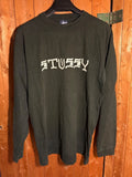 Y2K Stussy Men's L Faded Black Logo Graphic Skater - Adult & Kids T-Shirts, Sweatshirts & Hoodies apparel design preview 1
