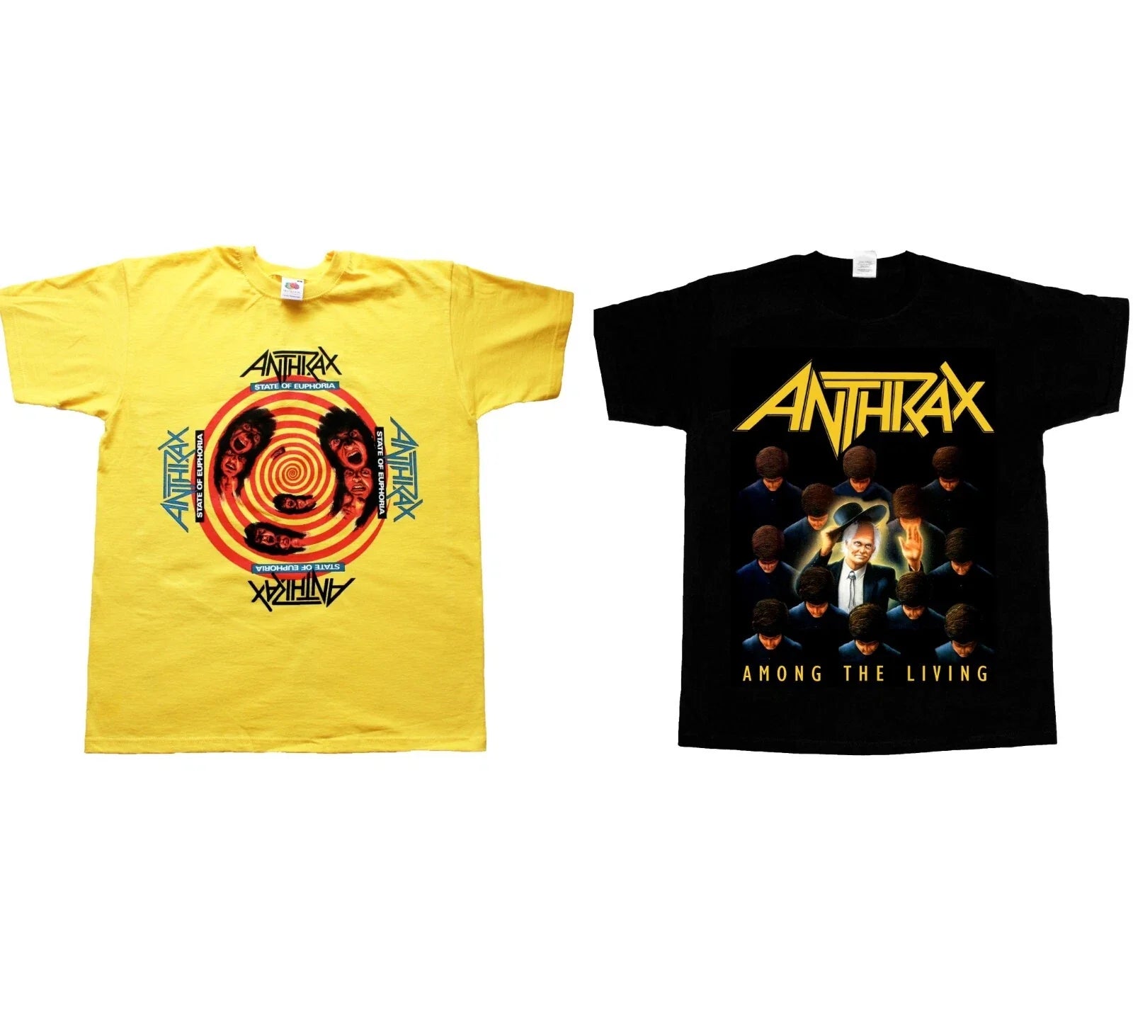 ANTHRAX AMONG THE LIVING STATE OF EUPHORIA NEW BLACK - Adult & Kids T-Shirts, Sweatshirts & Hoodies apparel design preview 1