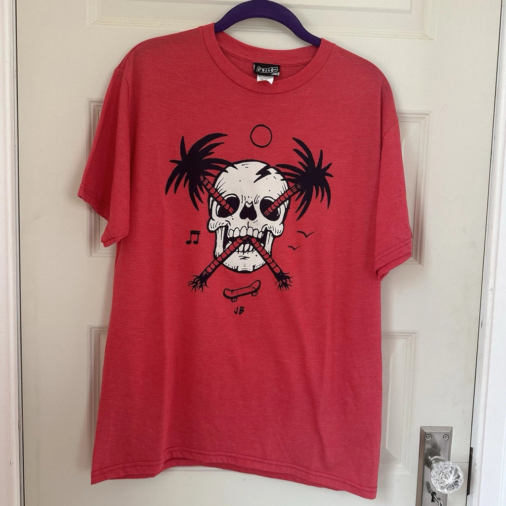 VTG Y2K Volcom Skateboard Men's M Red Black Graphic - Adult & Kids T-Shirts, Sweatshirts & Hoodies apparel design preview 1
