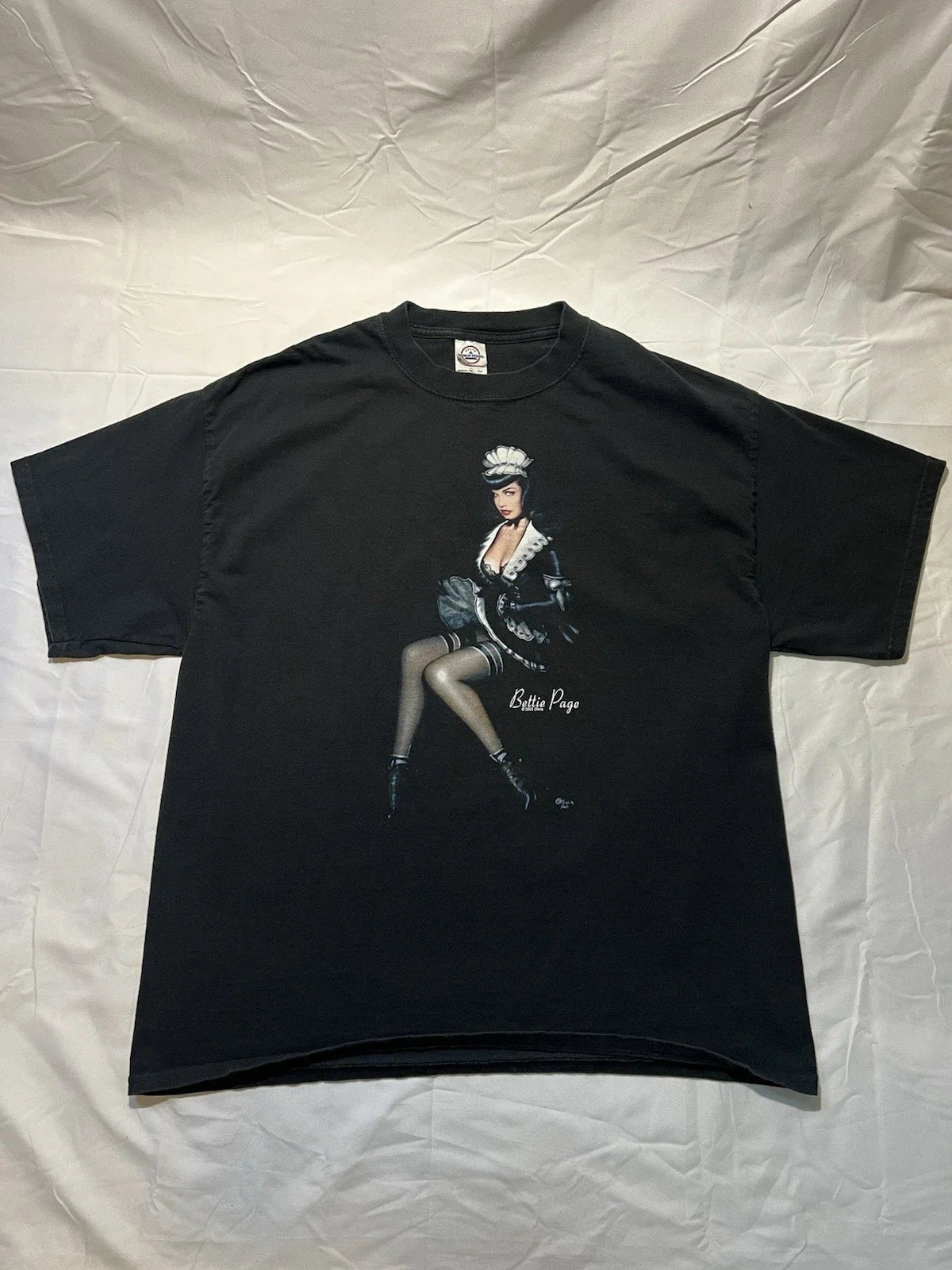 Vintage 2003 Bettie Page Olivia De Berardinis Pin Up - Adult & Kids T-Shirts, Sweatshirts & Hoodies apparel design preview 1
