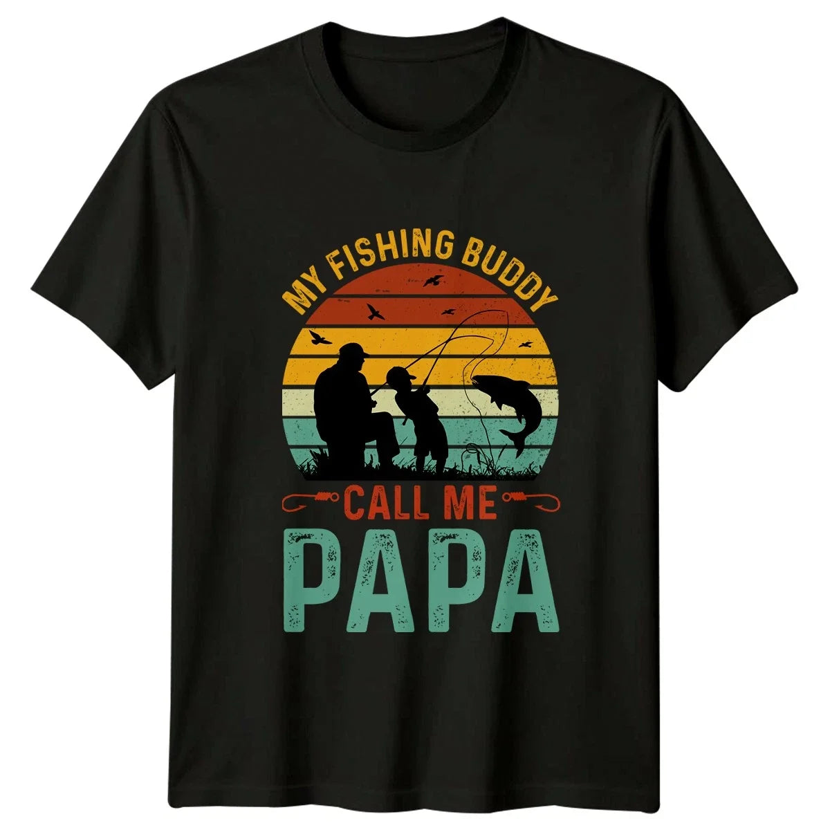 My Fishing Buddy Call Me Mens Grandpa Fathers Day - Adult & Kids T-Shirts, Sweatshirts & Hoodies apparel design preview 1