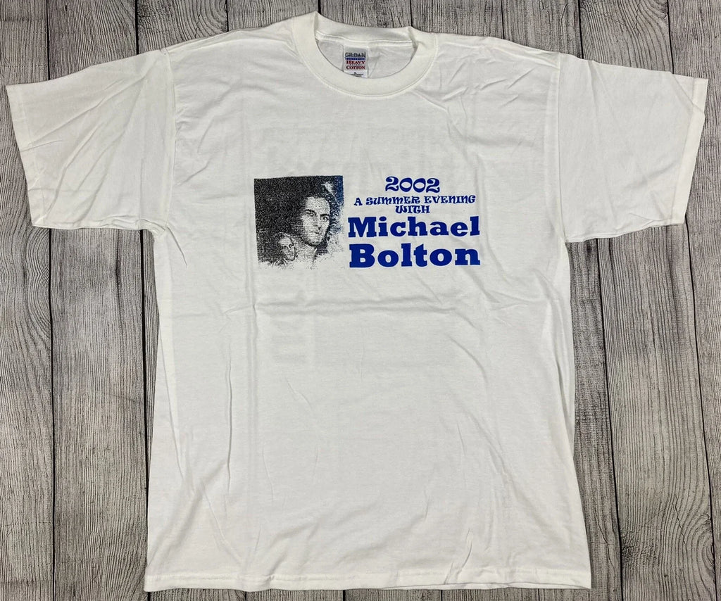 Vtg 2002 Summer Evenings With Michael Bolton Y2K Tour - Adult & Kids T-Shirts, Sweatshirts & Hoodies apparel design preview 1