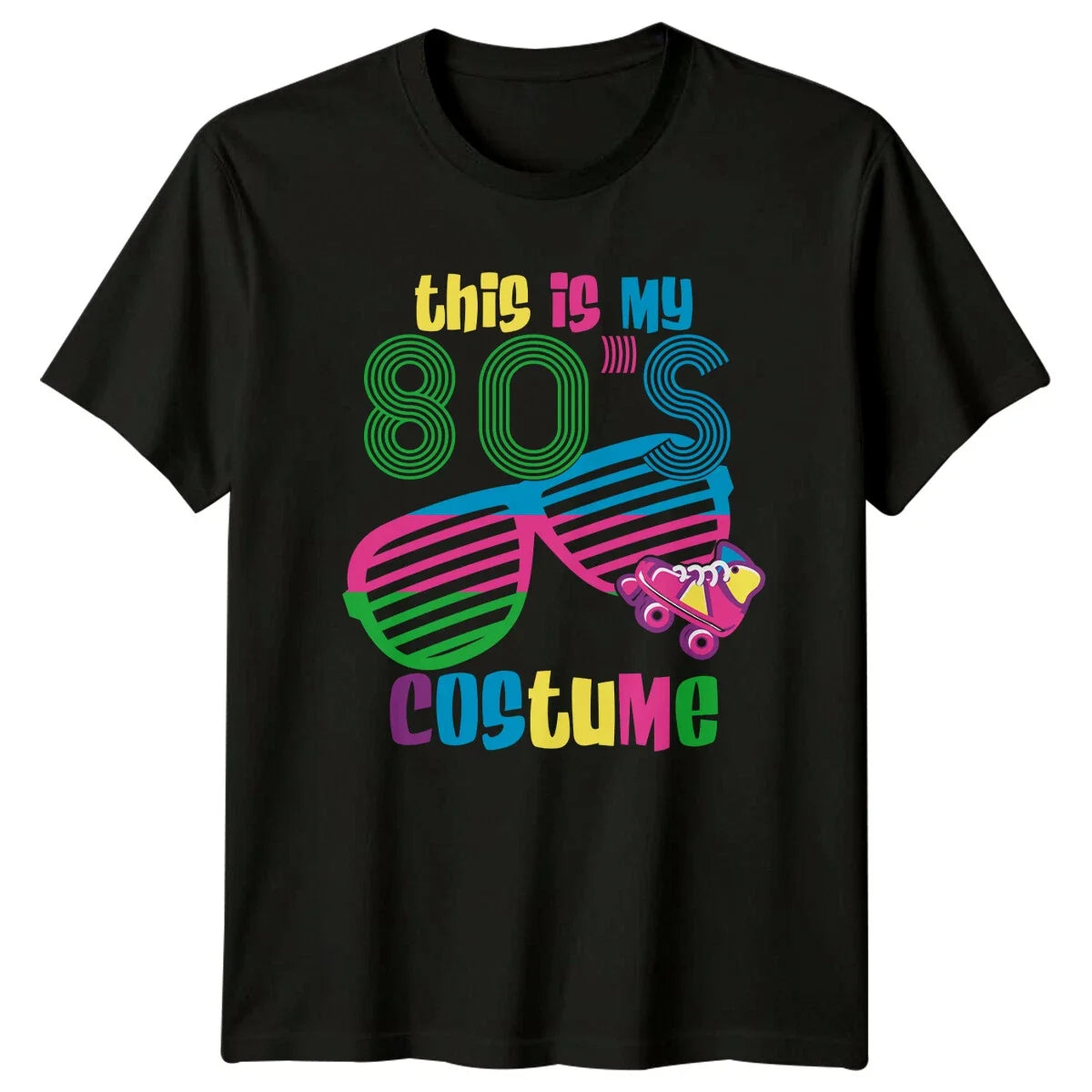 This Is My 80'S Costume Retro Sunglasses and Skate - Adult & Kids T-Shirts, Sweatshirts & Hoodies apparel design preview 1