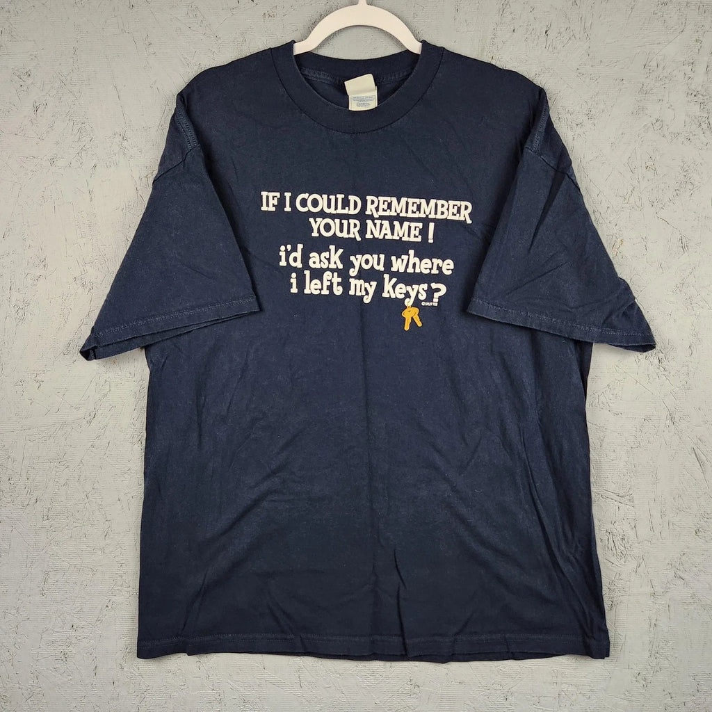 Vintage Funny Graphic Mens XL If I Could Remember - Adult & Kids T-Shirts, Sweatshirts & Hoodies apparel design preview 1