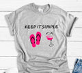 Keep It Simple Flip Flops and Wine Gray Unisex Short - Adult & Kids T-Shirts, Sweatshirts & Hoodies apparel design preview 1