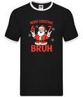 Merry Christmas Bruh Men's Ringer Six Seven 6 7 Meme - Adult & Kids T-Shirts, Sweatshirts & Hoodies apparel design preview 1