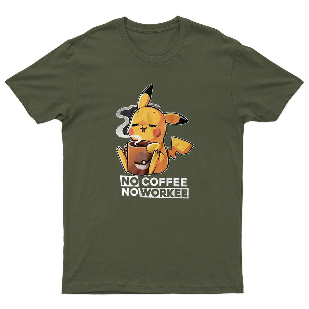 No Coffee Workee Unisex Funny Mens #DG - Adult & Kids T-Shirts, Sweatshirts & Hoodies apparel design preview 1