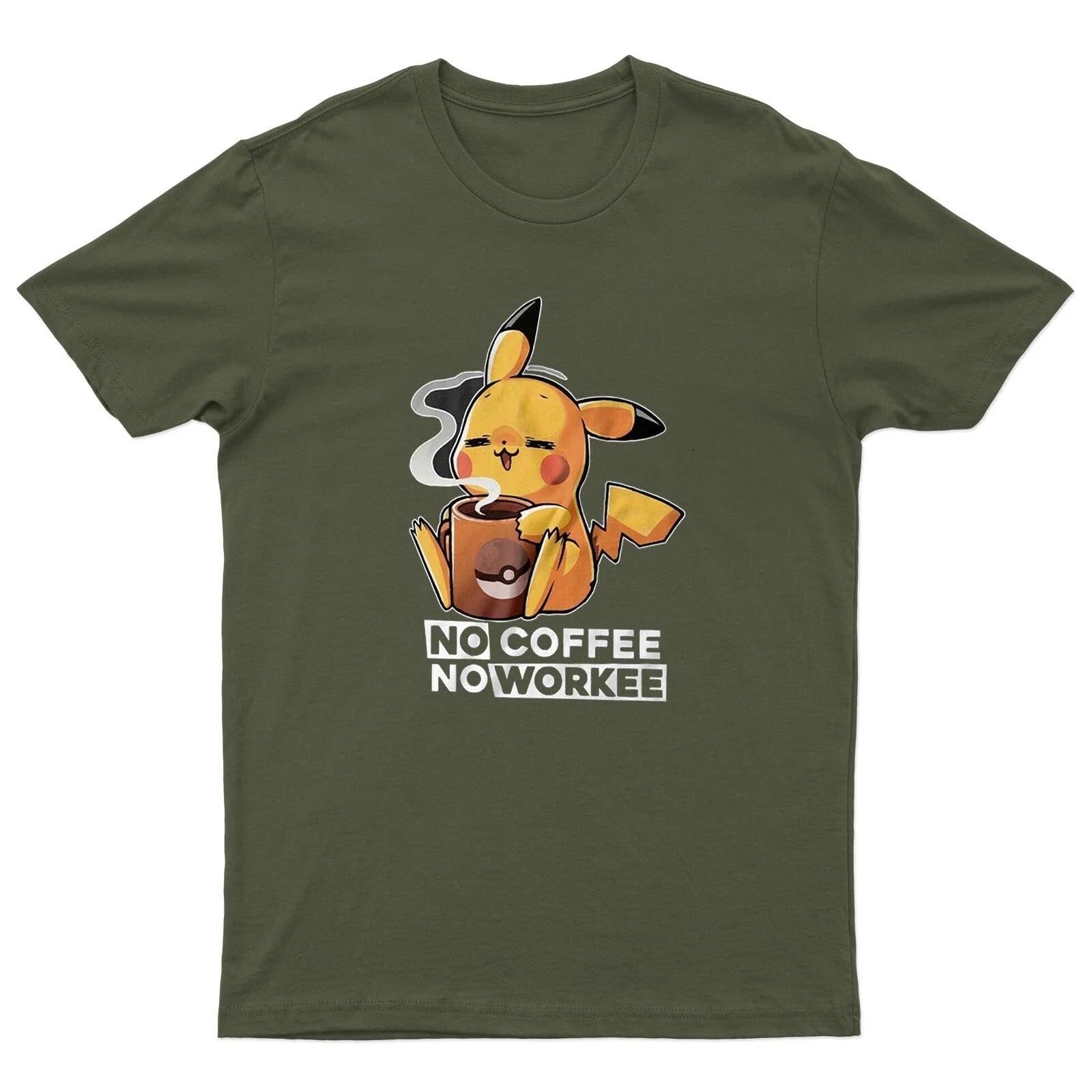 No Coffee Workee Unisex Funny Mens #DG - Adult & Kids T-Shirts, Sweatshirts & Hoodies apparel design preview 1