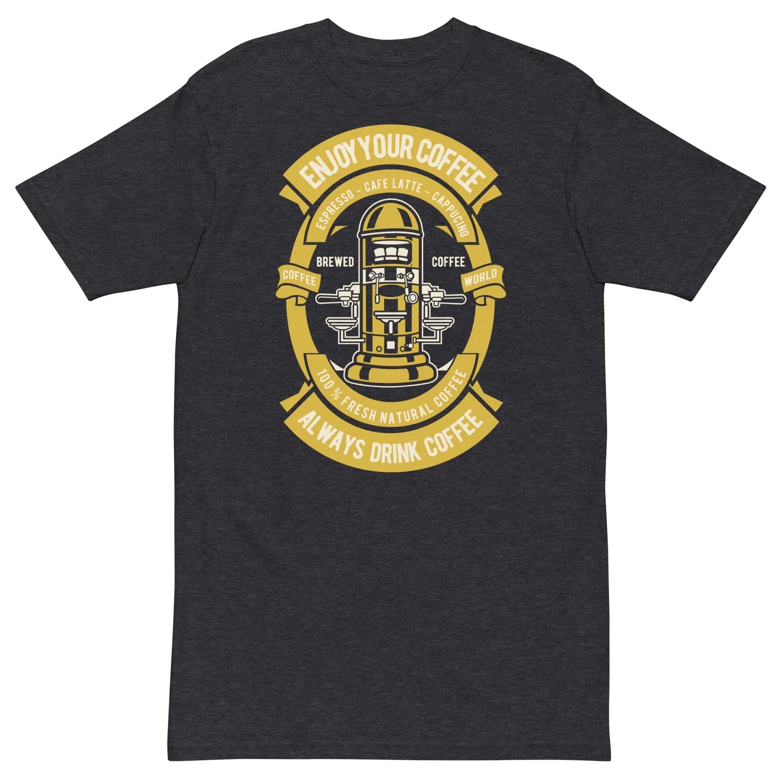 Men's Premium Heavyweight Enjoy Coffee - Adult & Kids T-Shirts, Sweatshirts & Hoodies apparel design preview 1